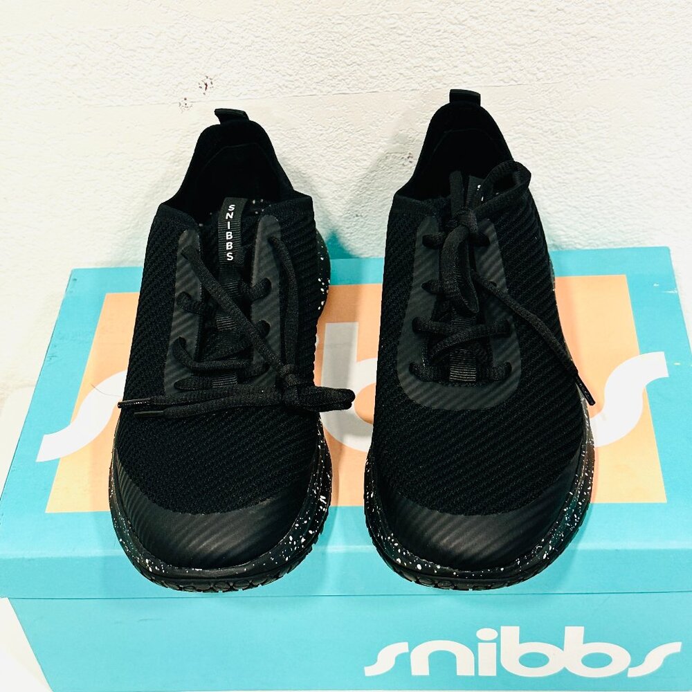 Snibbs Rover Unisex Work Sneaker Comfort Black Speckle Women Size 6.5 Men Size 5